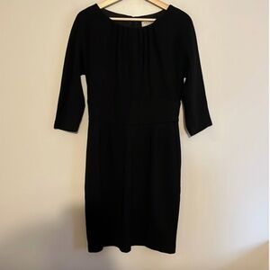 TRINA TURK Black Pleated Sheath Dress